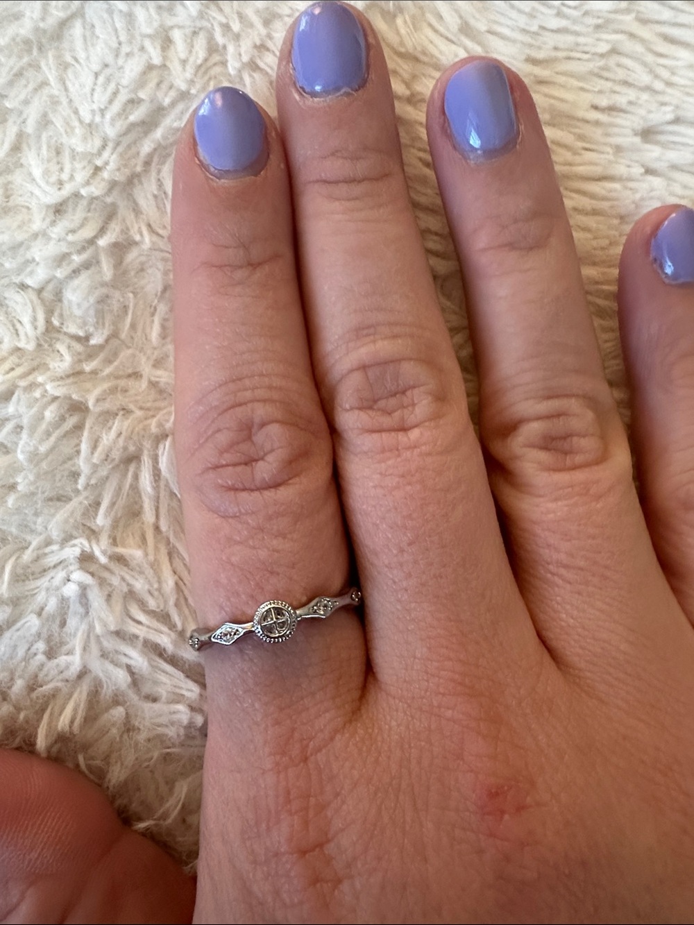 NEW Pretty Bird Jewelry White Gold Plated Ring - size 9